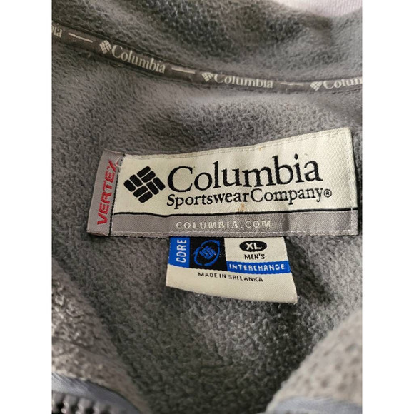 Columbia Mens Interchange Softshell Jacket Gray Black Pockets Collared XL - Picture 5 of 6
